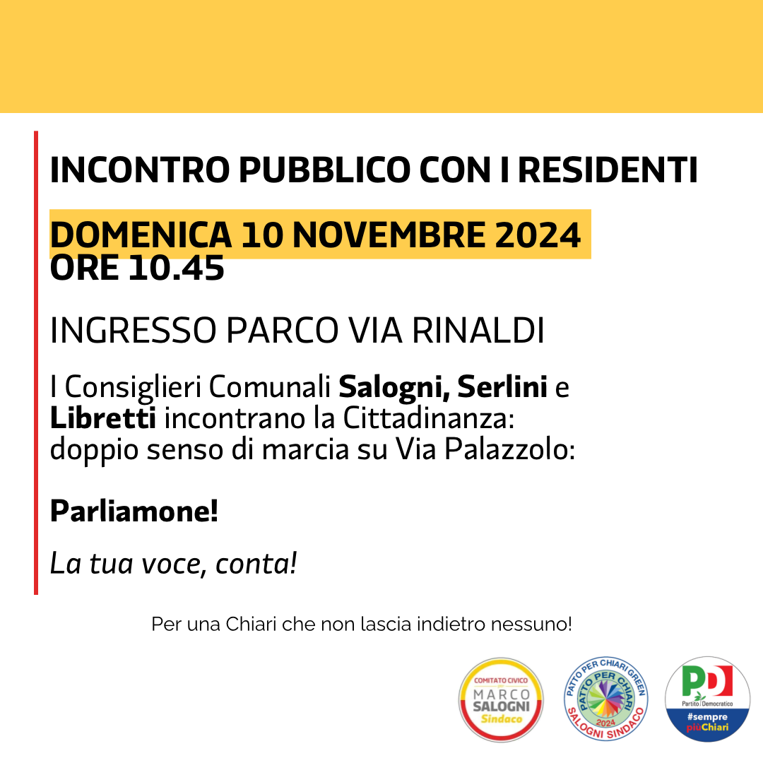 incontro pubblico